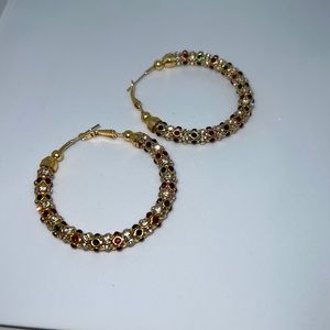 Women gold plated earring | great condition | Indian Jewelry Accessories